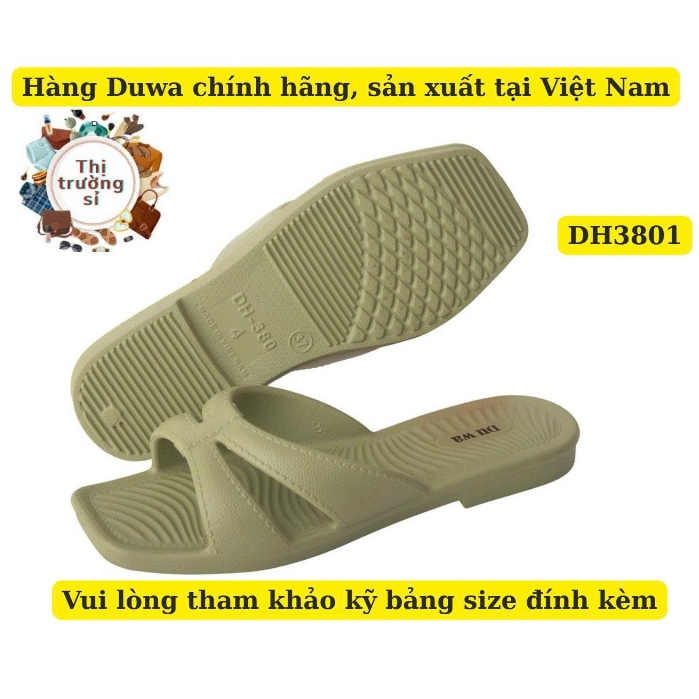 LHB 3801 ของแท้ DUWA รองเท้าแตะแฟชั่นผู้หญิงชิ้นเดียว