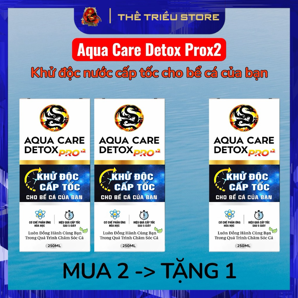 Aqua Care Detox Prox2 พิพิธภัณฑ์สัตว์น้ําดีท็อกซ์ ขจัดคลอรีน โลหะหนัก สารส้ม NH3 H2S & NO2... (ซื้อ 