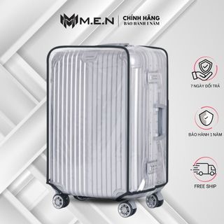 Trùm vali nhựa trong suốt có Viền size 18-20-22-24-26-28-30 inch cao cấp [MIỄN SHIP]
