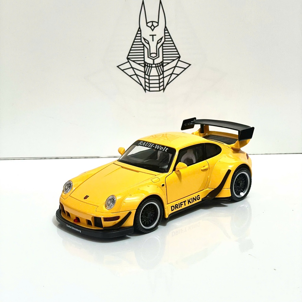 1/24 รถโลหะรุ่น PORSCHE 993 RWB Supercar ใช้สําหรับโต๊ะแสดง