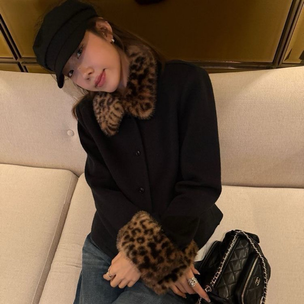 THICK SHORT JACKET – LEOPARD COLLAR, KOREAN GU STANDARD