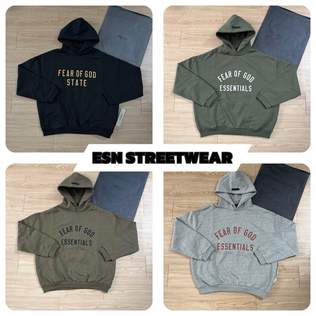 [ของแท้] เสื้อฮู้ด Essentials Fear Of God Flece 480GSM 24FW ของแท้ เสื้อฮู้ด Essentials ผ้าหนาแท้