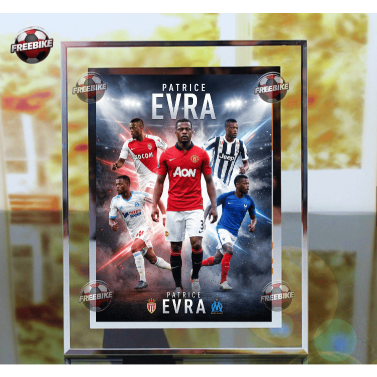 กรอบรูปโปสเตอร์ PATRICE EVRA พร้อมกระจกคริสตัลคุณภาพสูง