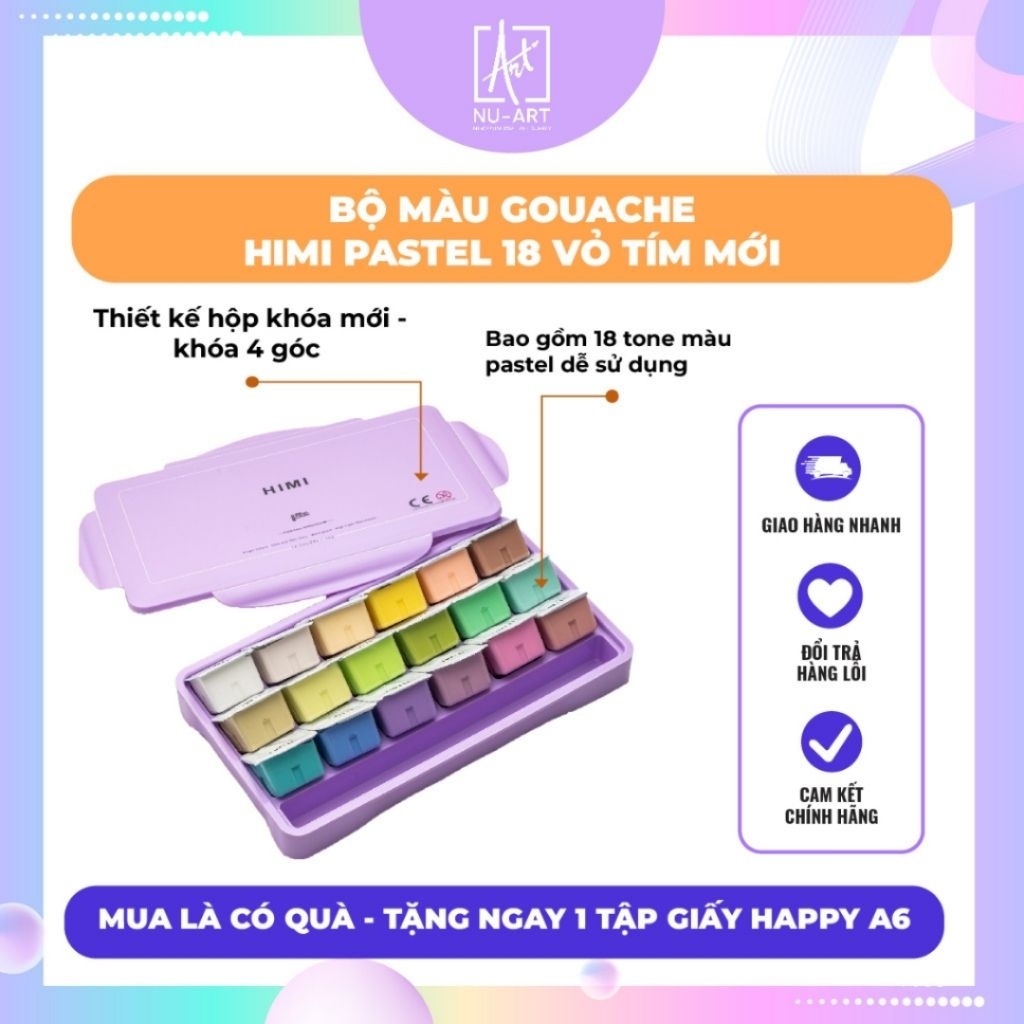Gouache Himi Pastel Jelly Color Set 18 สี x 30ml