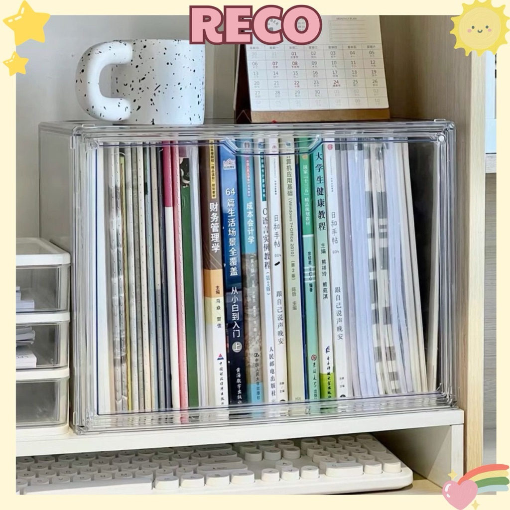 [ราคาสูงสุด]กล่องตู้ไมก้าสําหรับการจัดเก็บหนังสือความชื้นและฝุ่นตกแต่ง RECO โต๊ะศึกษาตกแต่ง