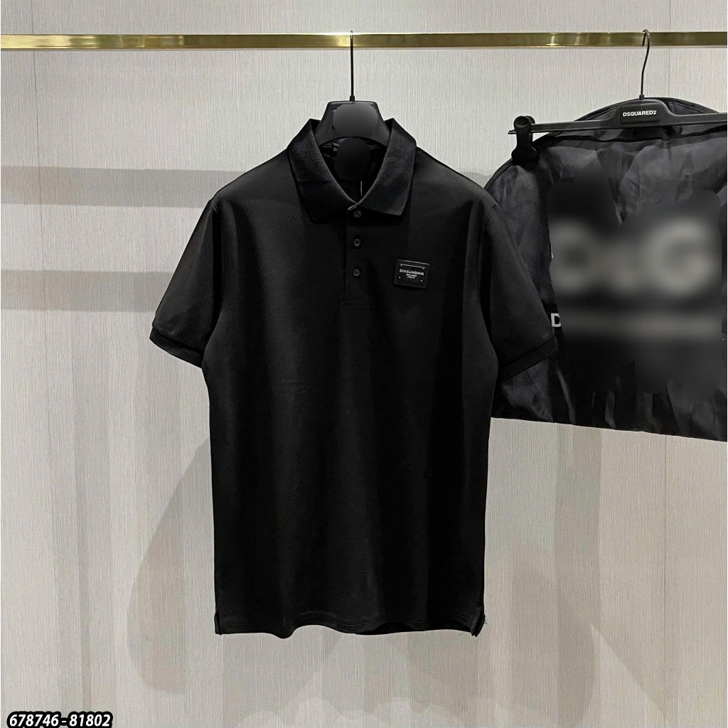 เสื้อโปโลผู้ชาย Doe 2 สีคุณภาพสูงคอปกเปิดลงและป้ายโลโก้ปัก new2025
