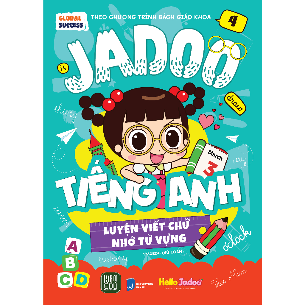 หนังสือ - Jadoo Practice Writing, Memorizing English Vocabulary 4