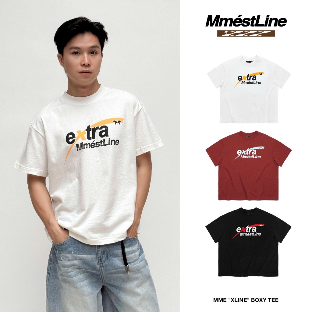 เสื้อกล้าม "XLINE" เสื้อยืด Boxy ผ้า Premium Cotton