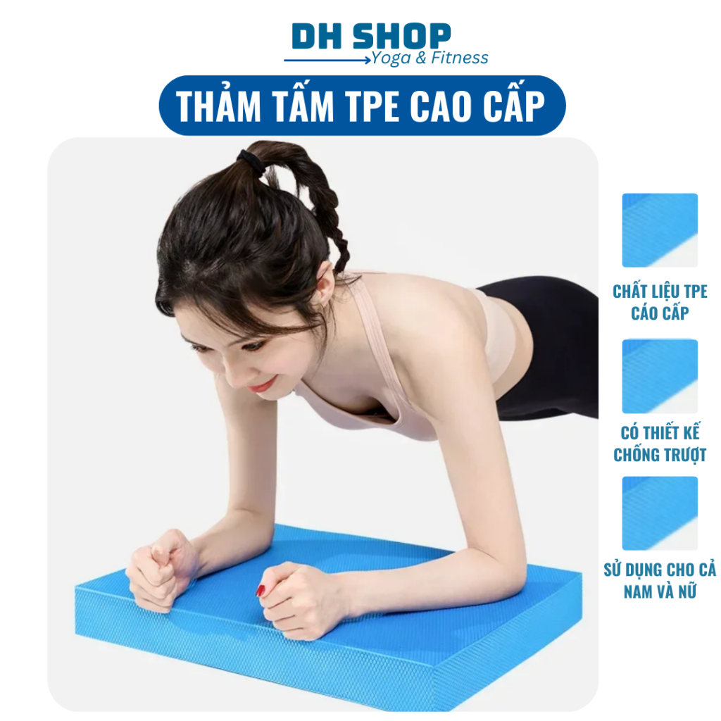 DH SHOP ที่นอน TPE แบบหนา ยืดหยุ่นดี กันลื่น เบาะออกกําลังกายมัลติฟังก์ชั่น ยิม โยคะ