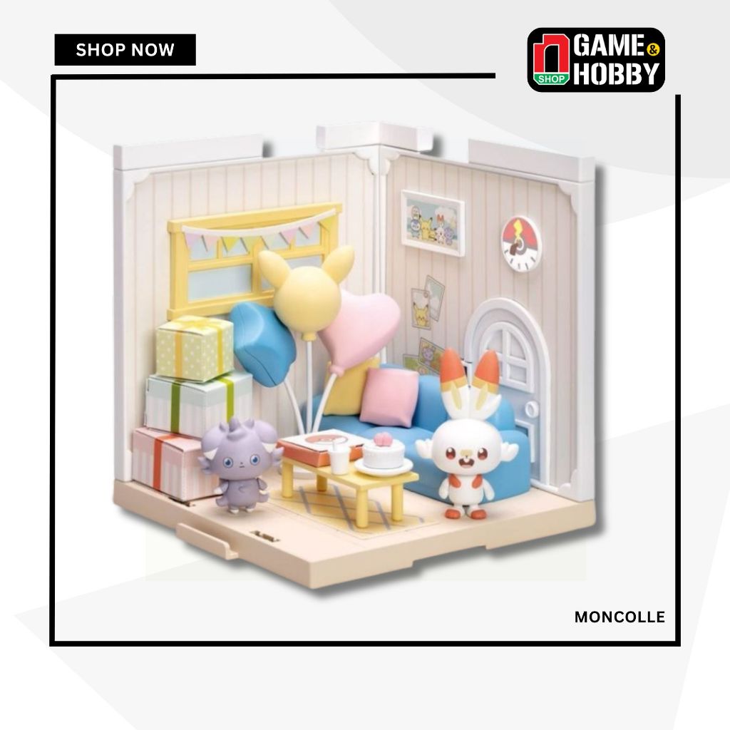 Pokemon Pokepeace House Lounge Scorbunny & Espurr - สินค้า Takara Tomy ของแท้