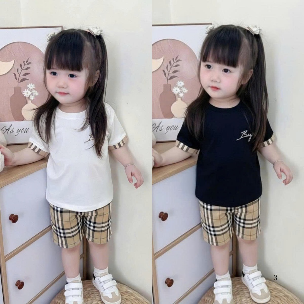 ชุดแขนกุดหน้าร้อนสุดน่ารักสําหรับสาวๆ ผ้าคอตตอนเนื้อนุ่ม โปร่ง BBR Set