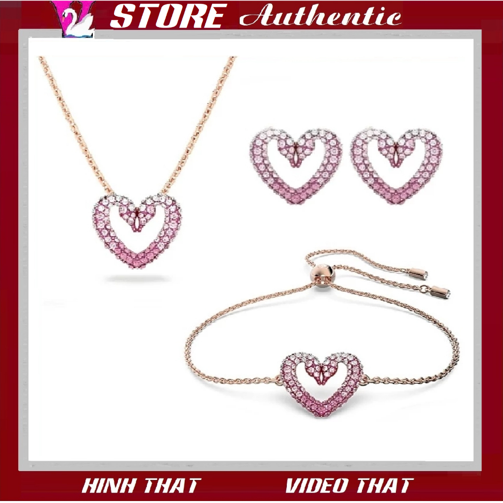 ต่างหู; BRACELETS; สร้อยคอสัญลักษณ์ ➖ Thien Nga PINK Heart