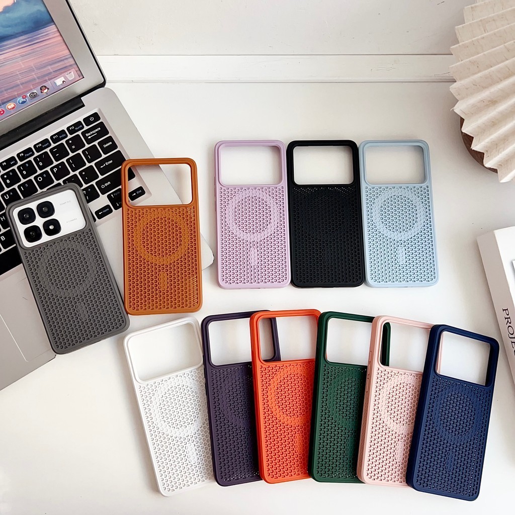 Xiaomi Redmi K80 Ultra K80 Pro K70 K70 Pro K60 K60 Pro K60 Ultra Heatsink Magnetic Mesh Case. กันกระ