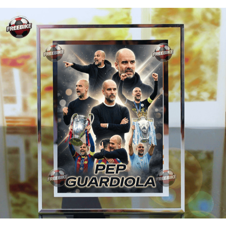 กรอบโปสเตอร์ PEP GUARDIOLA พร้อมแก้วคริสตัลคุณภาพสูง