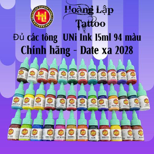 ️ Full UNI INK USA Tattoo INK 15ml – Fine Grain Color INK เทนซีฟสีที่ดี | ใช้ในสัก