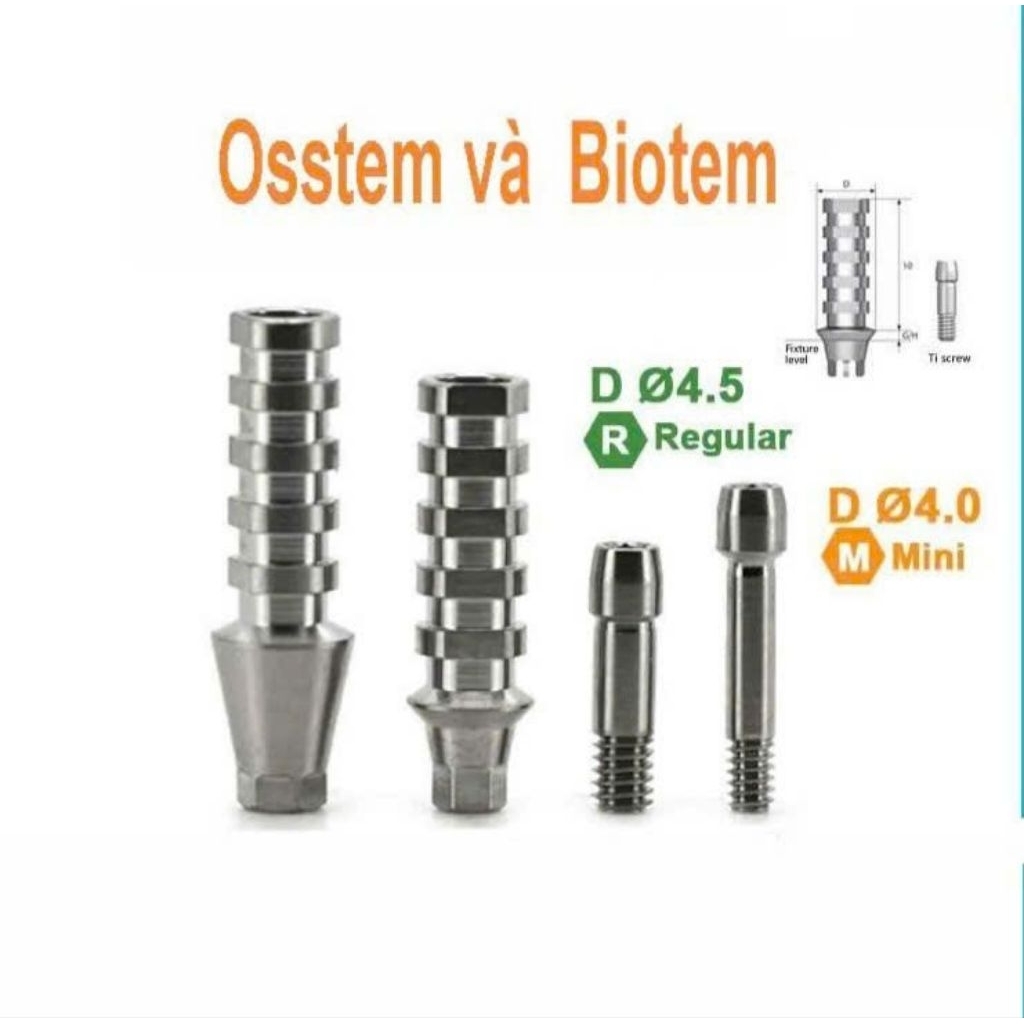 อุดมสมบูรณ์สําหรับฟันชั่วคราวในบริเวณเครื่องสําอางที่เข้ากันได้กับรากฟันเทียม Osstem/Hiossen และ Bio
