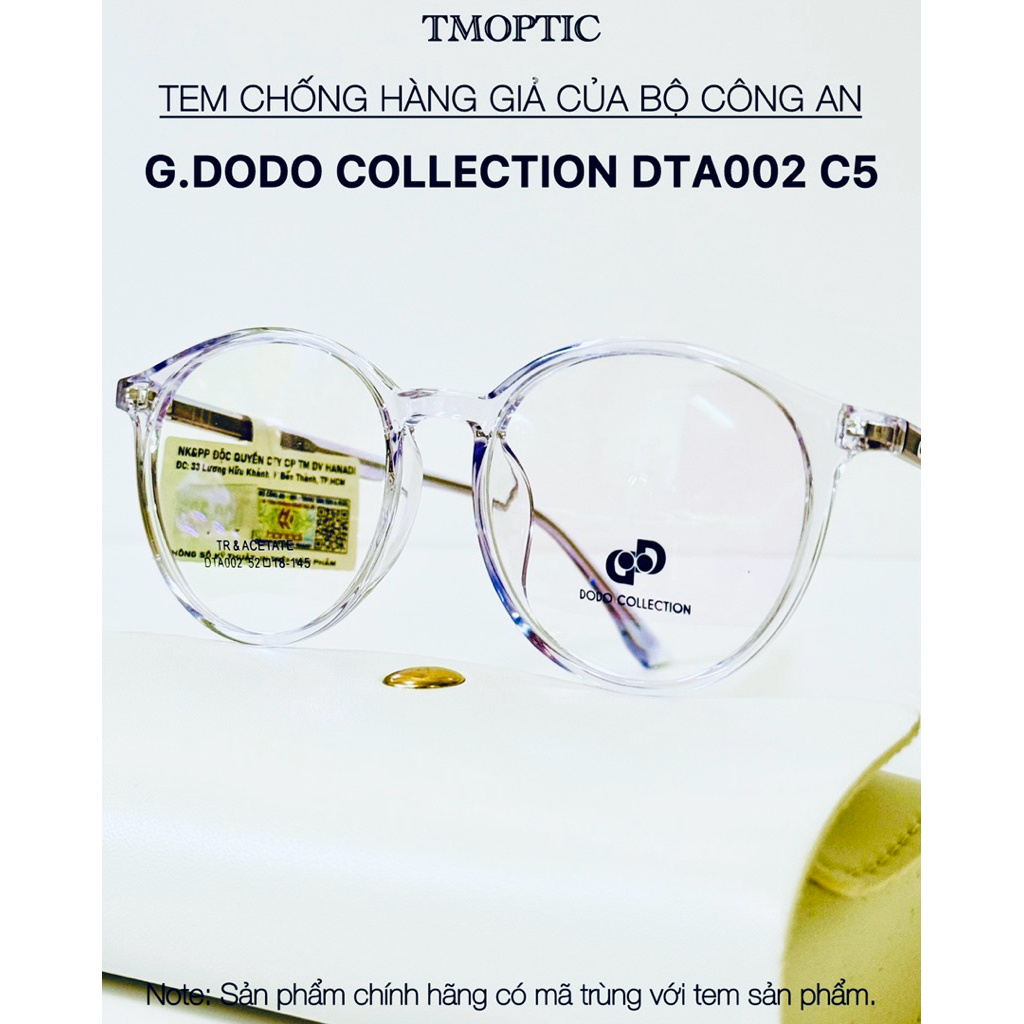 G.DODO COLLECTION DTA002 C5 กรอบแว่นตาอะซิเตทคุณภาพสูงทรงกลม unisex