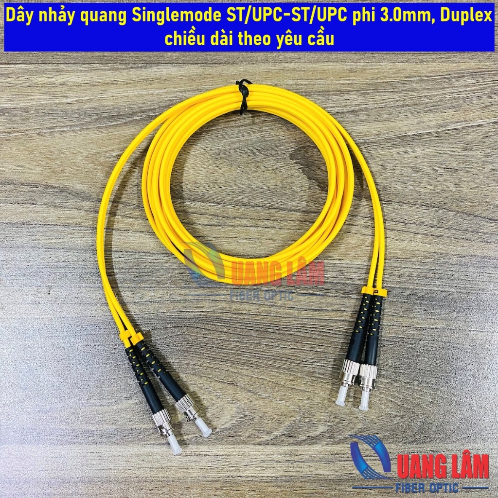 Singlemode ST/UPC-ST/UPC สายแพทช์ออปติคอลที่ไม่ใช่ 3.0 มม. ดูเพล็กซ์ ขออัพออนความยาว