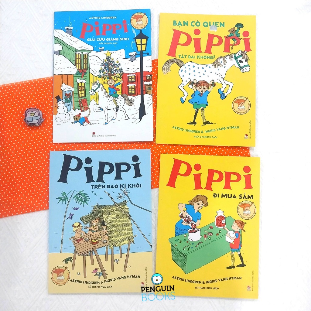 KD Books - Combo 4 เล่ม Pippi Longstocking Books (ฉบับฉลองครบรอบ 80 ปีของ Pipee)