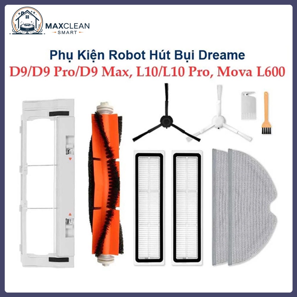 Dreame D9, D9 Pro, D9 Max, D9 Max Gen 2 อุปกรณ์เสริมเครื่องดูดฝุ่นหุ่นยนต์ | L10, L10 Pro, Mova L600