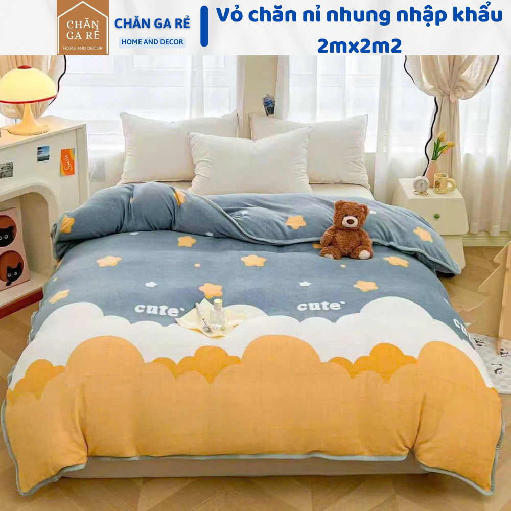 (สินค้านําเข้า)ปลอกผ้านวมสักหลาดกํามะหยี่มีซิปภายในวัสดุสักหลาดแต่นุ่มลื่นโดยไม่ต้องค่าใช้จ่ายขนาดให