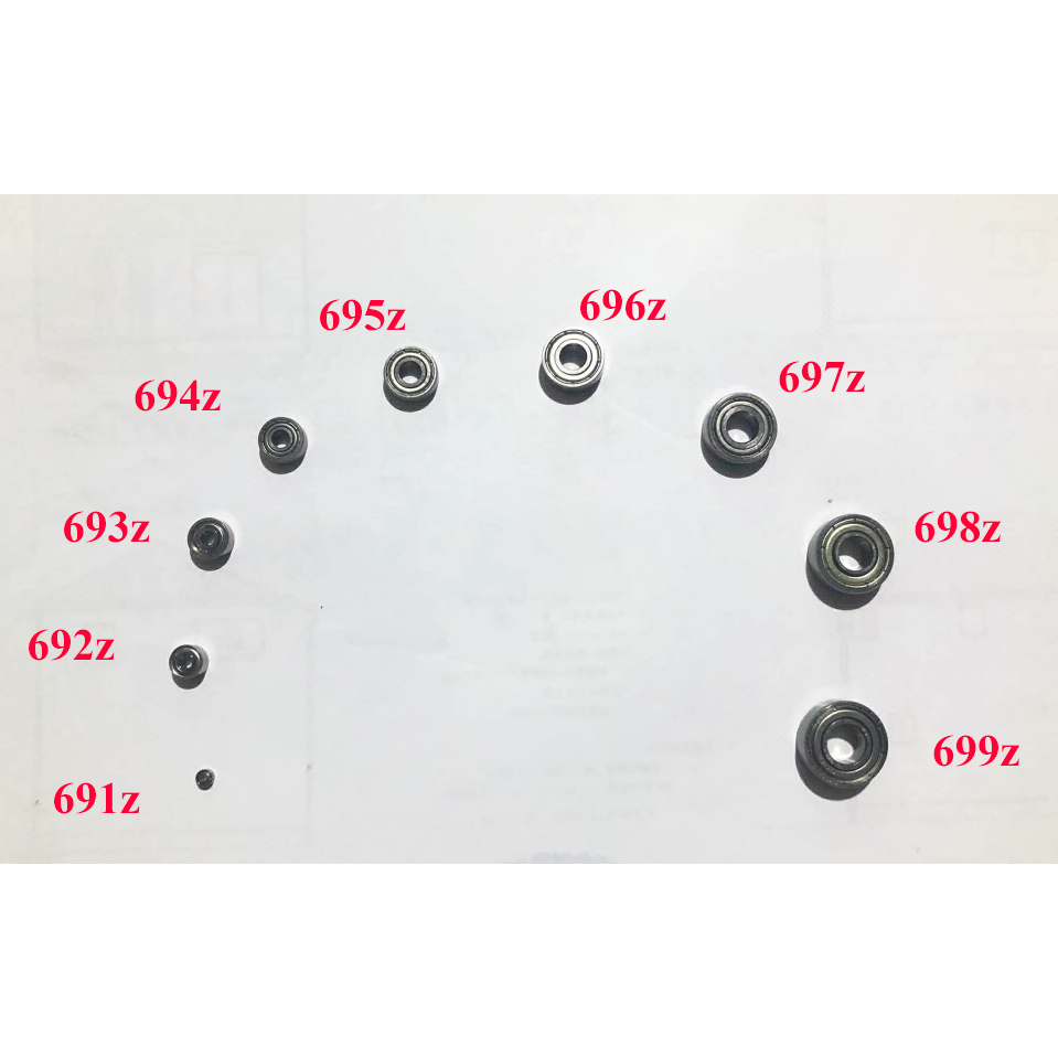 แบริ่ง 691–699Z | Deep Groove – ฝาครอบ Z กันฝุ่น – การหมุนที่ราบรื่น – ทุกขนาด