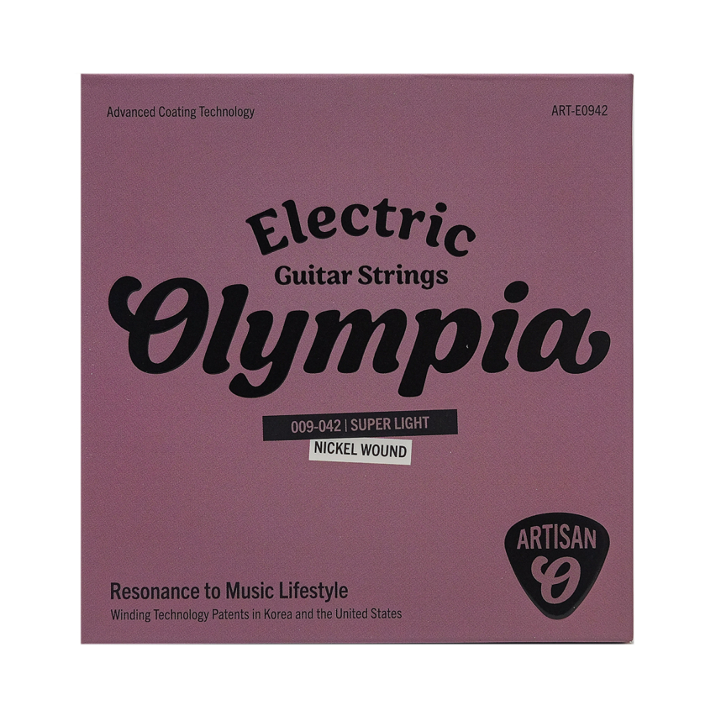Olympia Korea Artisan สายกีตาร์ไฟฟ้า ARTE Nickel Wound Pro series ขนาด 0942, 0946, 1046
