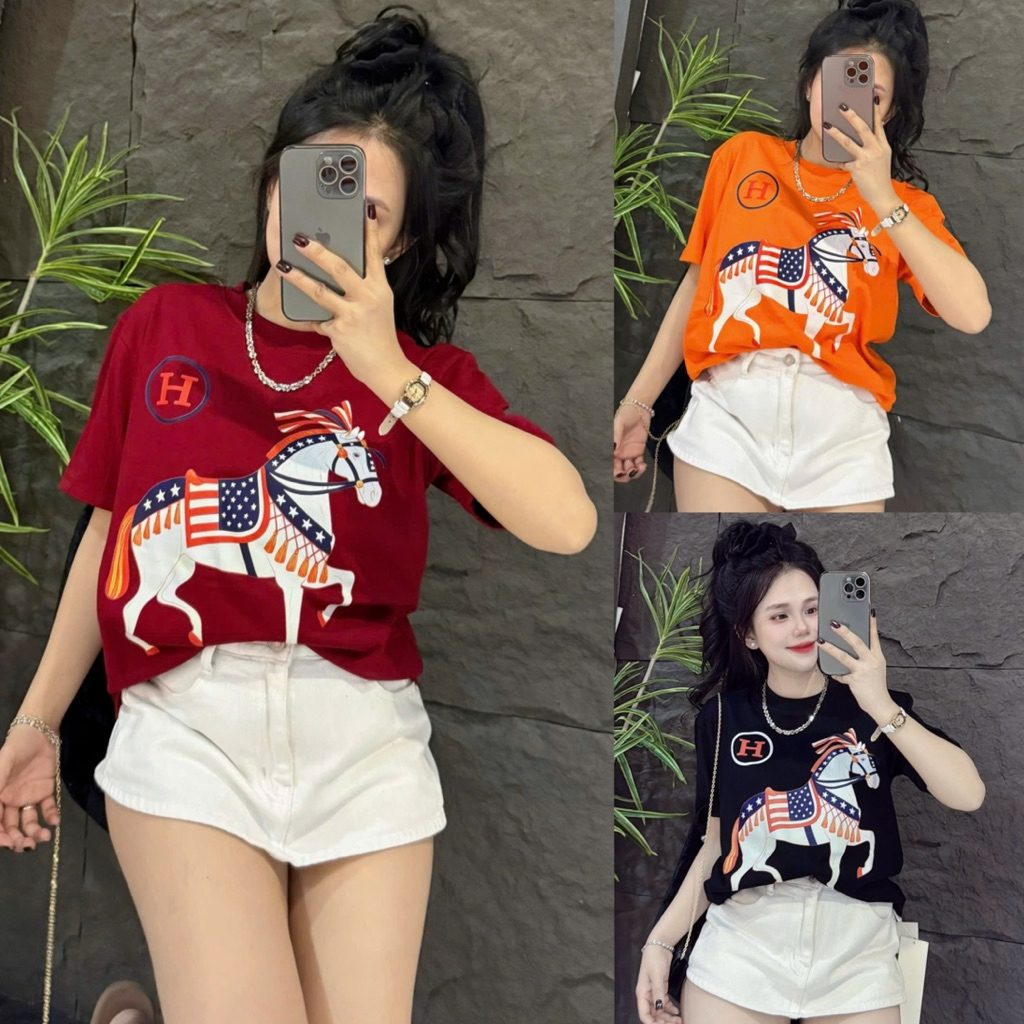 HOT TREND H77 เสื้อยืดม้าผู้หญิง