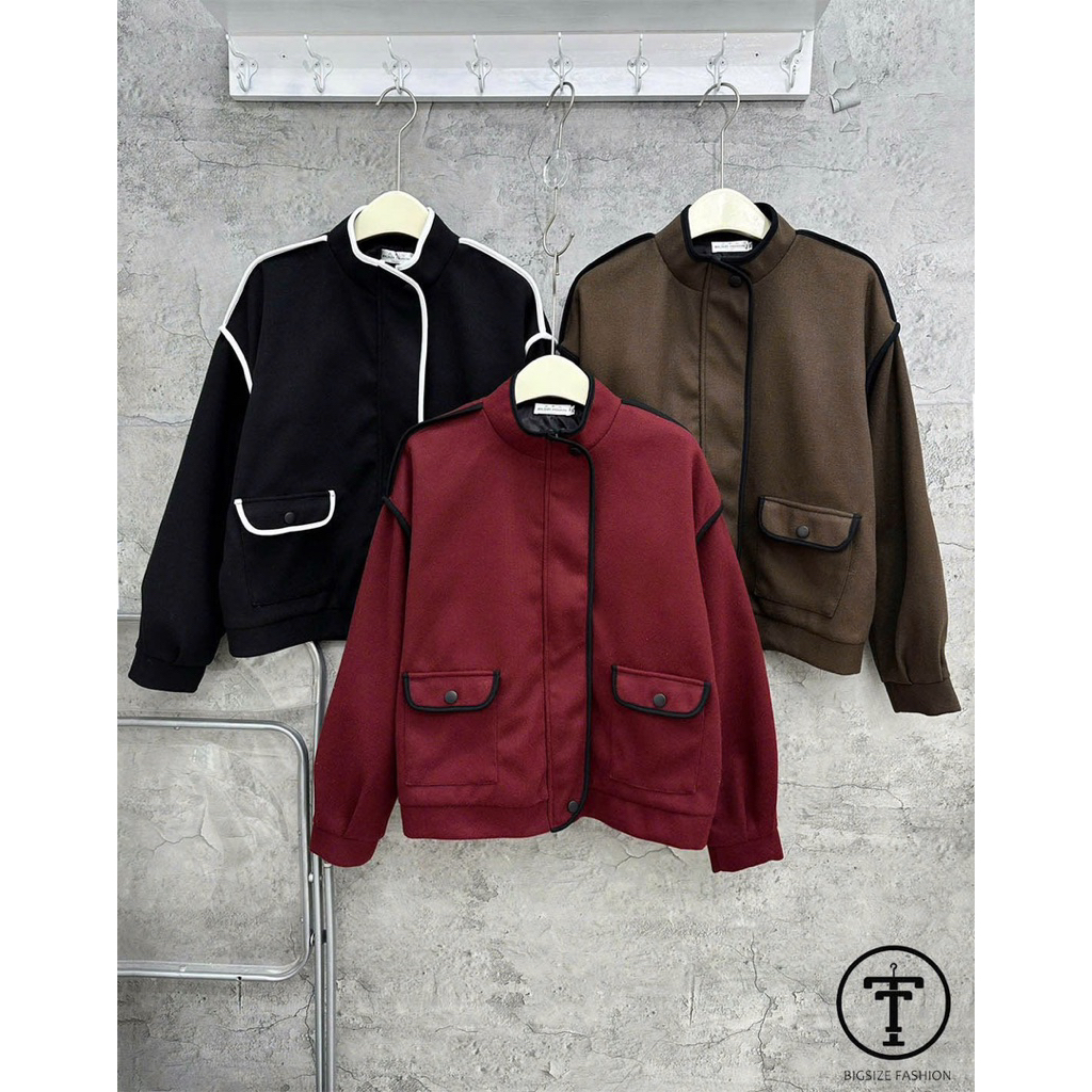 เสื้อแจ็คเก็ตแบบกด BIG SIZE 60–90KG | HOT HIT 3 สี