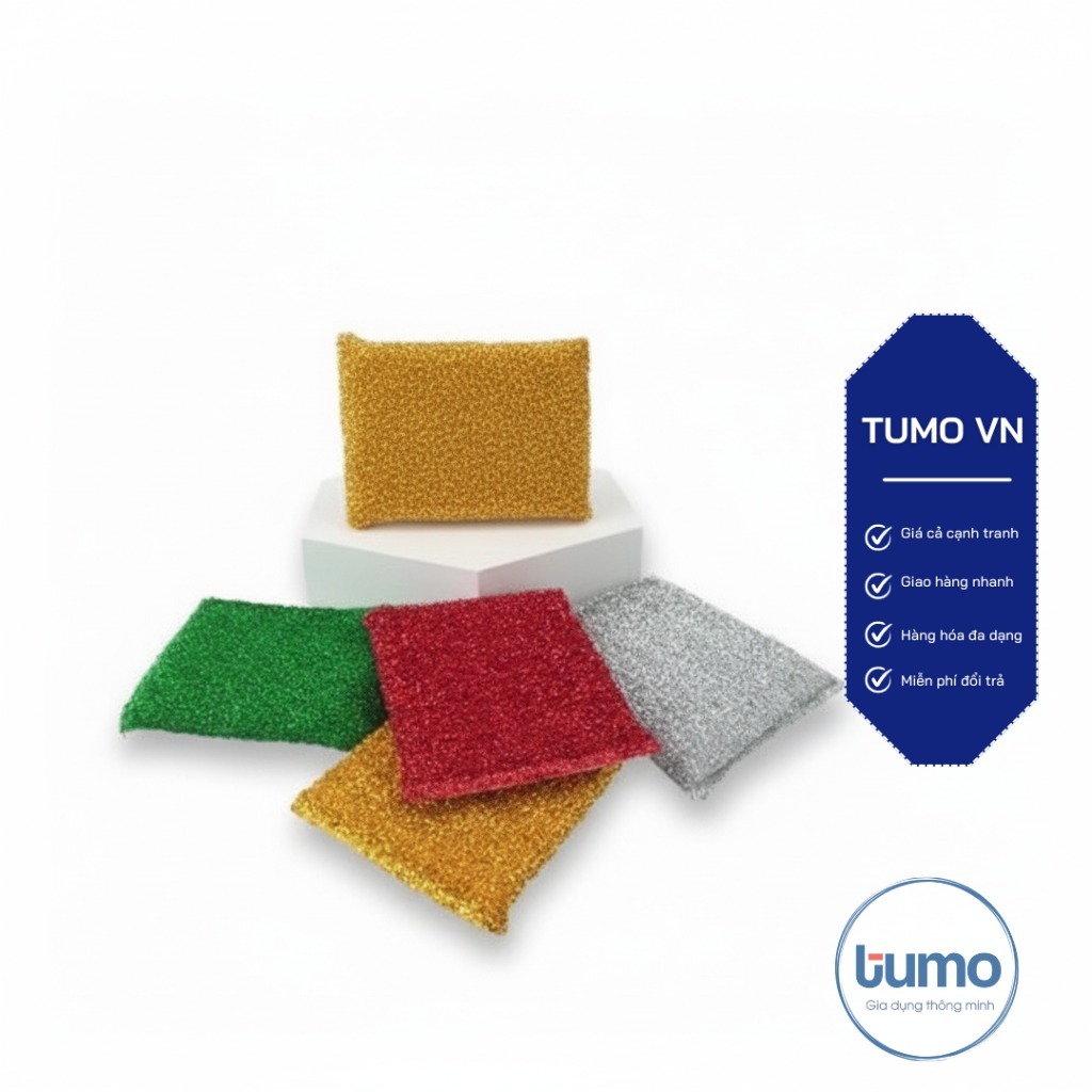 Unique แผ่นล้างจานลายกลิตเตอร์ HPS-V6