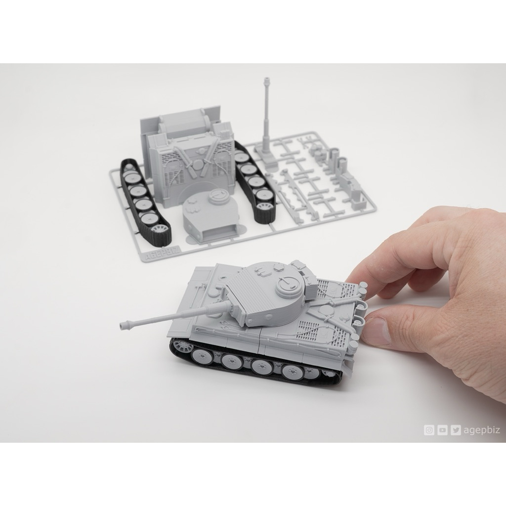 โมเดลถังการ์ด Tiger I Kit 3D – สเกล 1/64 – ประกอบ DIY