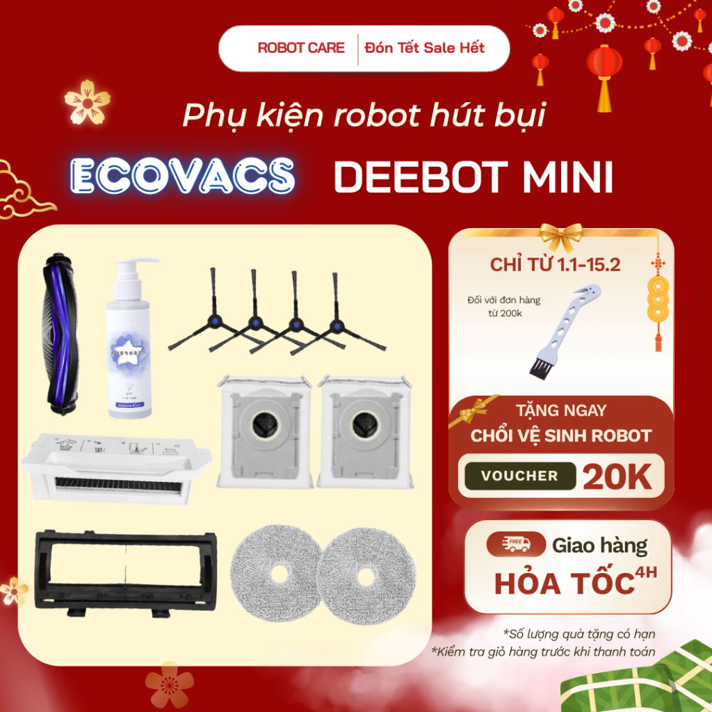 Ecovacs Deebot อุปกรณ์เสริมเครื่องดูดฝุ่นหุ่นยนต์ขนาดเล็ก - อุปกรณ์เสริมทดแทนคุณภาพสําหรับหุ่นยนต์เค
