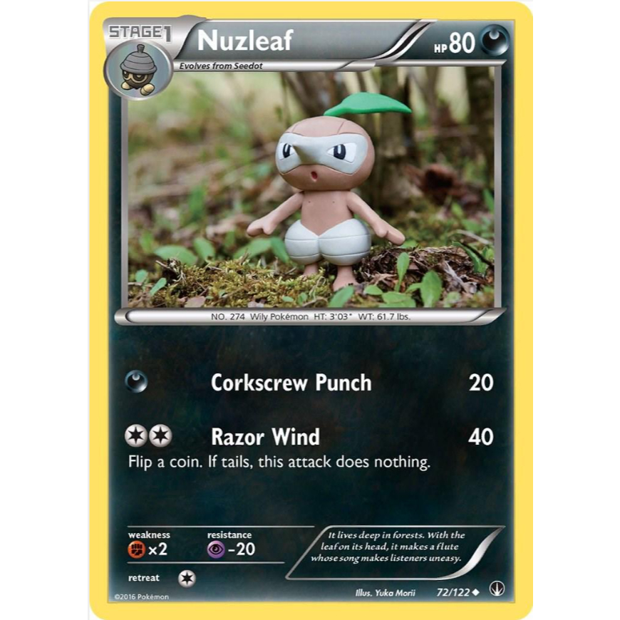 [การ์ดโปเกมอน TCG] Nuzleaf - 72/122 - Uncommon