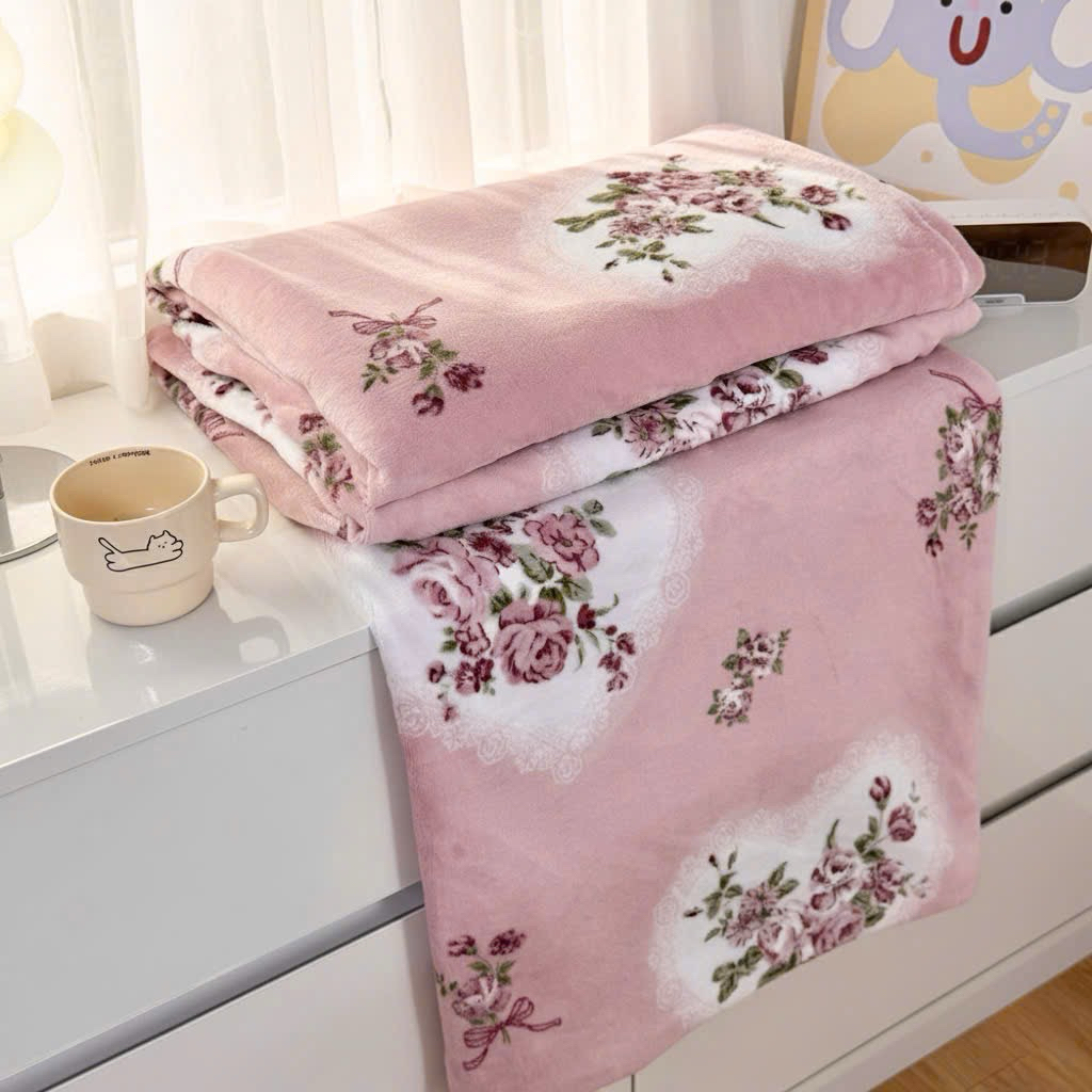 ปลอกผ้านวมกํามะหยี่พิมพ์ลายดอกไม้นําเข้าคุณภาพสูง 2x2ม3 – นุ่มไม่หลั่ง