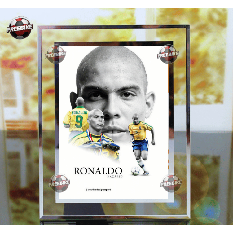 FAT RONALDO POSTER FRAME พร้อมแก้วคริสตัลคุณภาพสูงรุ่นที่ 2