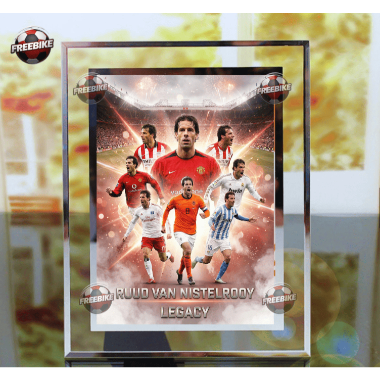 RUUD VAN NISTELROOY POSTER FRAME WITH HIGH QUALITY CRYSTAL GLASS MODEL 1