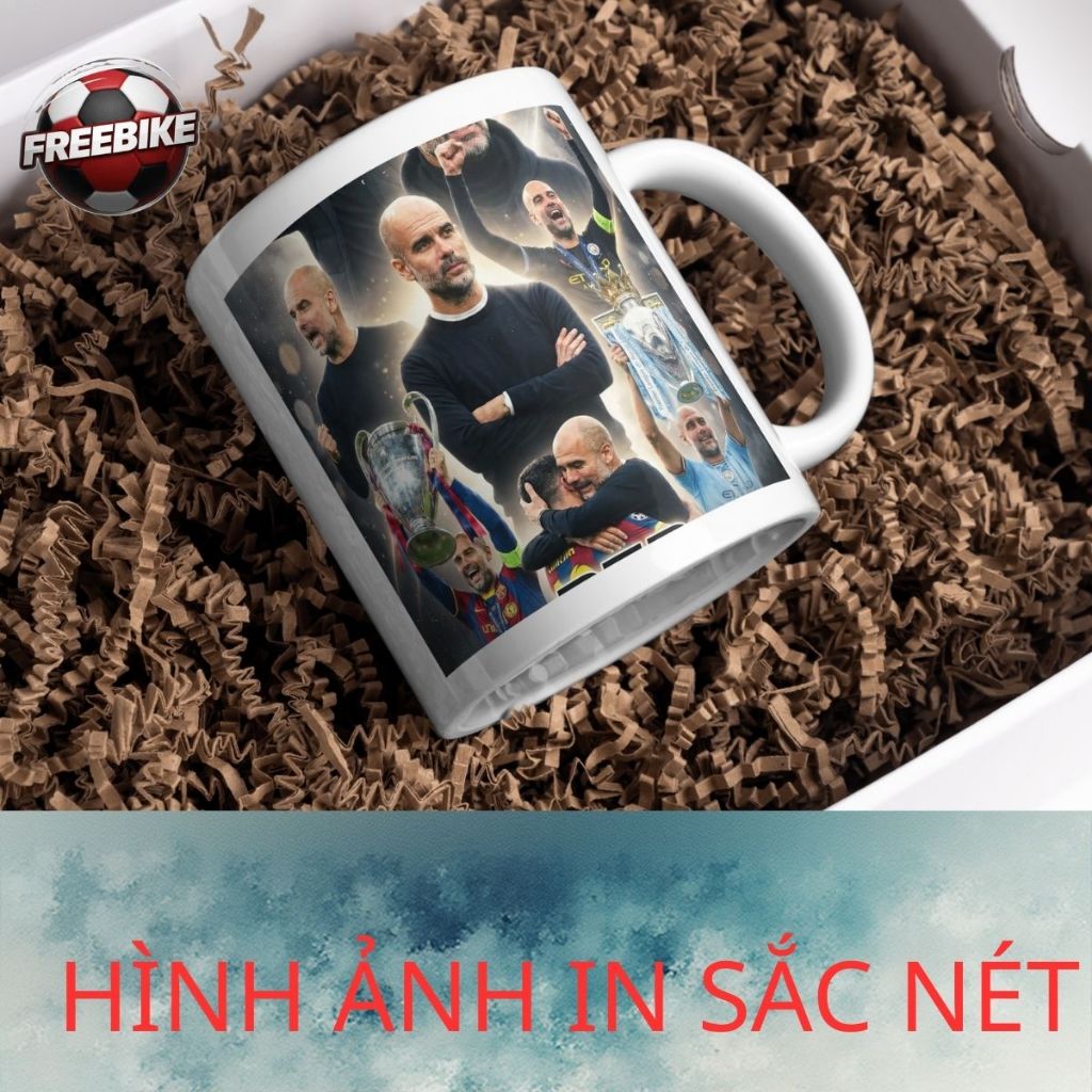 ถ้วยเซรามิกพิมพ์ลายคุณภาพสูงพร้อม PEP GUARDIOLA SHAPE