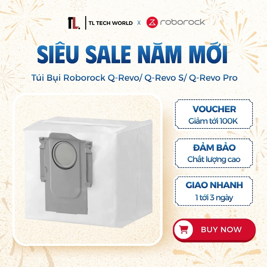 [ของขวัญ NOT SOLD] Roborock Q-Revo/ Q-Revo S/ Q-Revo Pro Dust Bag - ผ้าไม่ทอ กรองไฟเบอร์ละเอียดพิเศษ