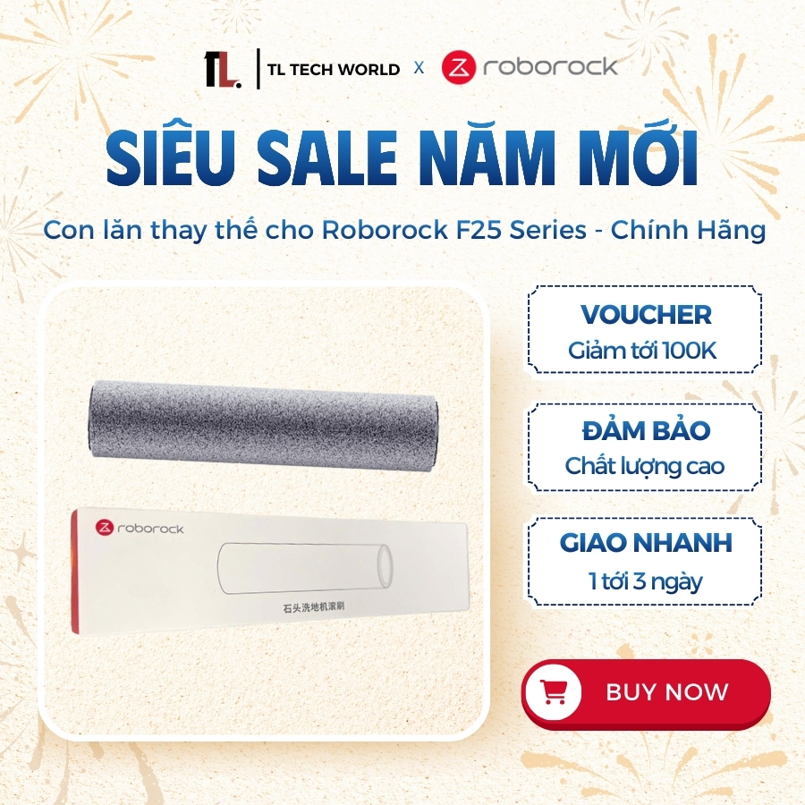 ลูกกลิ้งทดแทนสําหรับ Roborock F25/ F25 Combo - สินค้าแท้ - คุณภาพระดับพรีเมียม - TL Tech World
