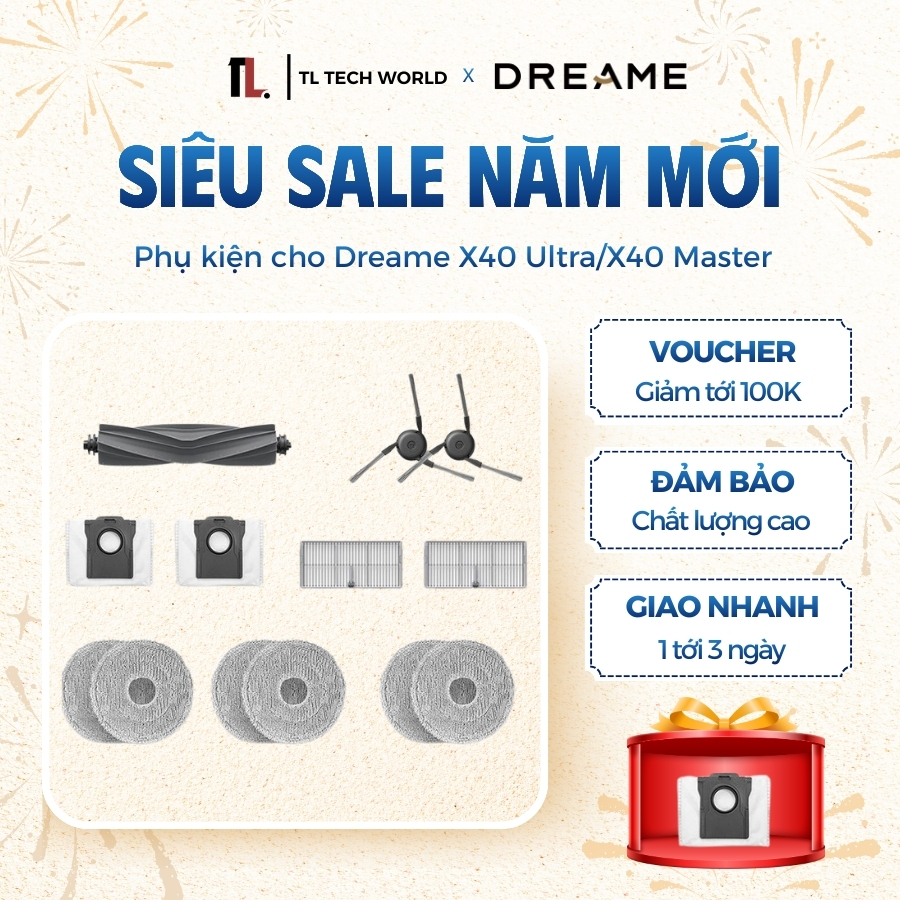 Dreame X40 Ultra อุปกรณ์เสริมสําหรับเครื่องดูดฝุ่นหุ่นยนต์ - สินค้าพรีเมี่ยม - คุณภาพสูง 100% - TL T