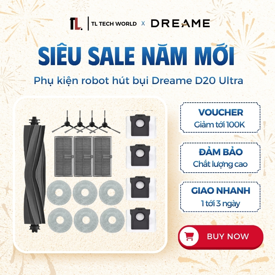 Dreame D20 Ultra อุปกรณ์เสริมสําหรับเครื่องดูดฝุ่นหุ่นยนต์ - สินค้าคุณภาพ - พรีเมี่ยม 100% - TL Tech