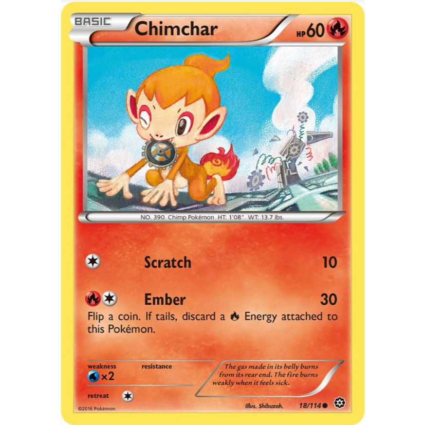 [การ์ดโปเกมอน TCG] Chimchar - 18/114 - ทั่วไป