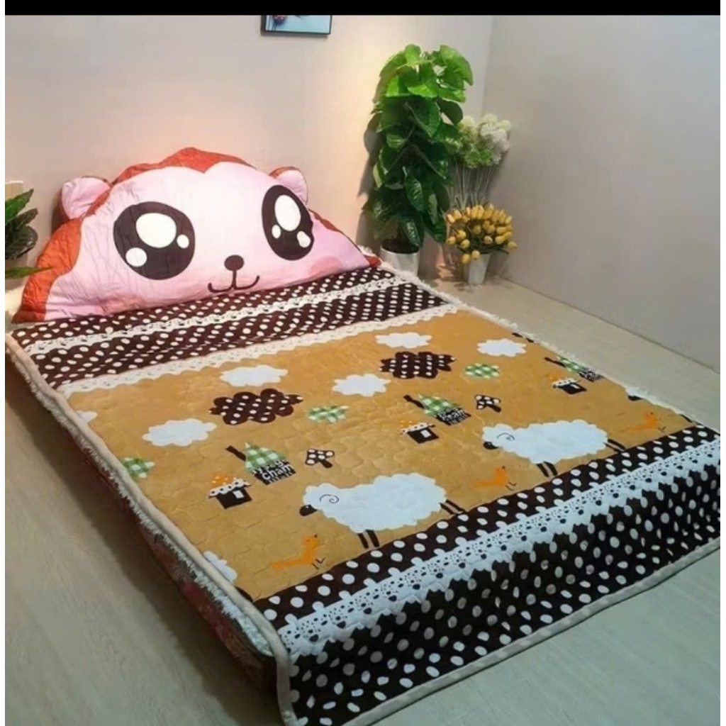 พรมเตียงสักหลาดกํามะหยี่ 3 ชั้น 1m2x1m9, 1m6x2m, 1m8x2m