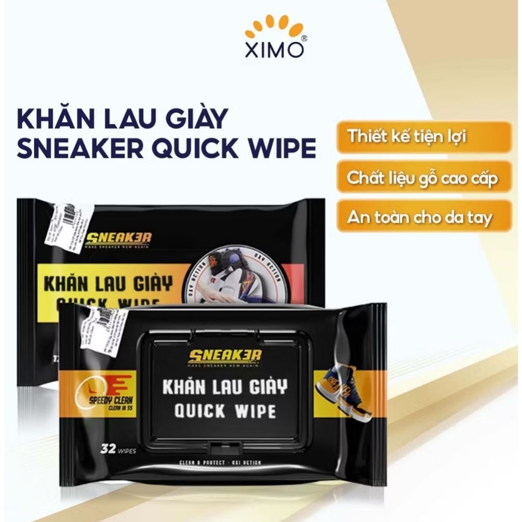 ผ้าขนหนูทําความสะอาดรองเท้า Quick Wipe SNEAK3R พร้อมเทคโนโลยี Oxi Aciton