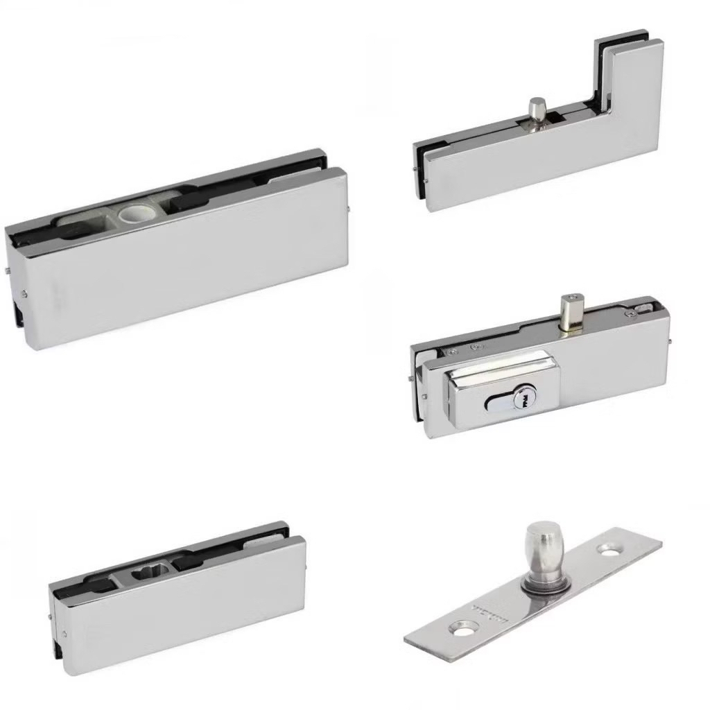 อุปกรณ์เสริมประตูกระจกนิรภัย - VVP FT10, FT20, FT30, FT40 แคลมป์กระจกนิรภัย, ล็อคประตูกระจก, บานพับพ