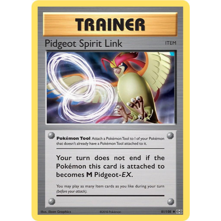 [การ์ดโปเกมอน TCG] Pidgeot Spirit Link - 81/108 - Uncommon