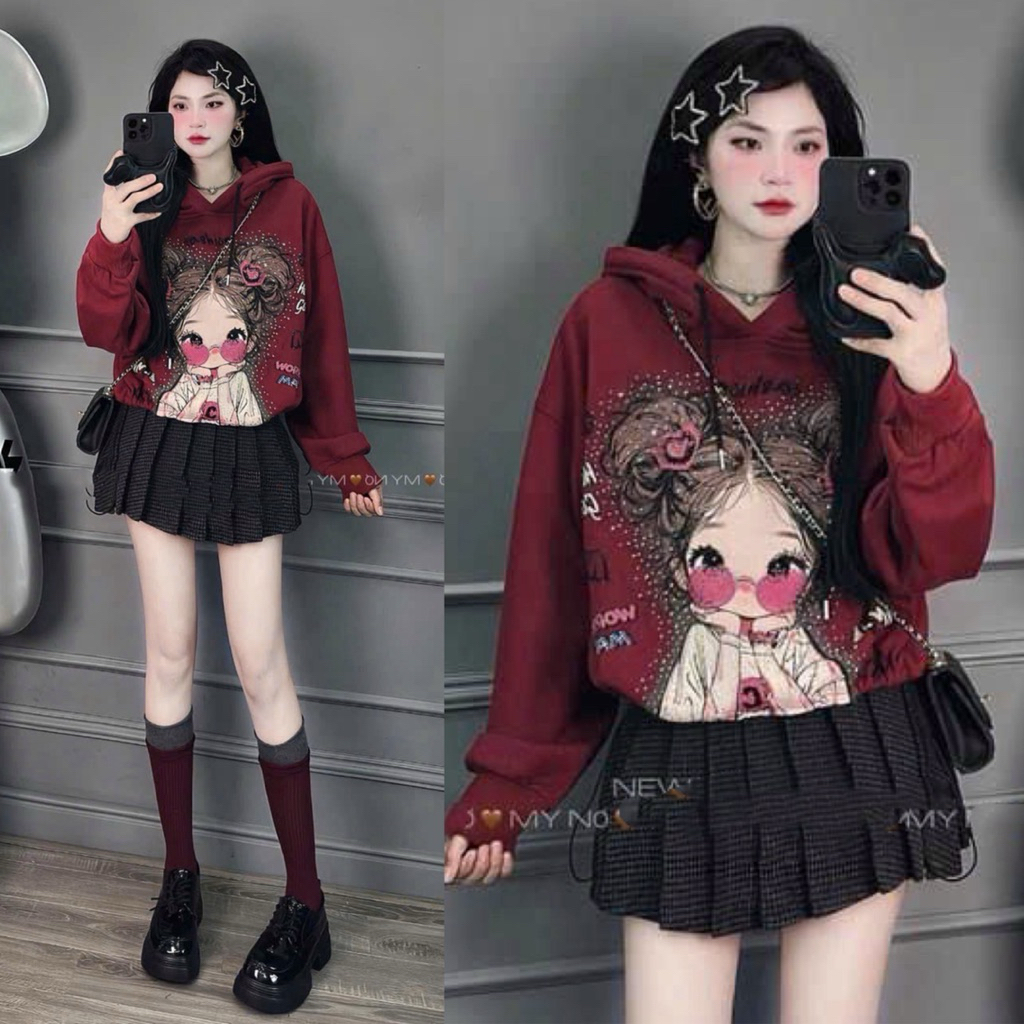 SUPER HOT เสื้อสเวตเชิ้ตผู้หญิง FUR-LINED สุดฮอตพร้อมไอเอ็มAGE OF A STUPID GIRL SERIES 1 xiang Yu Sh