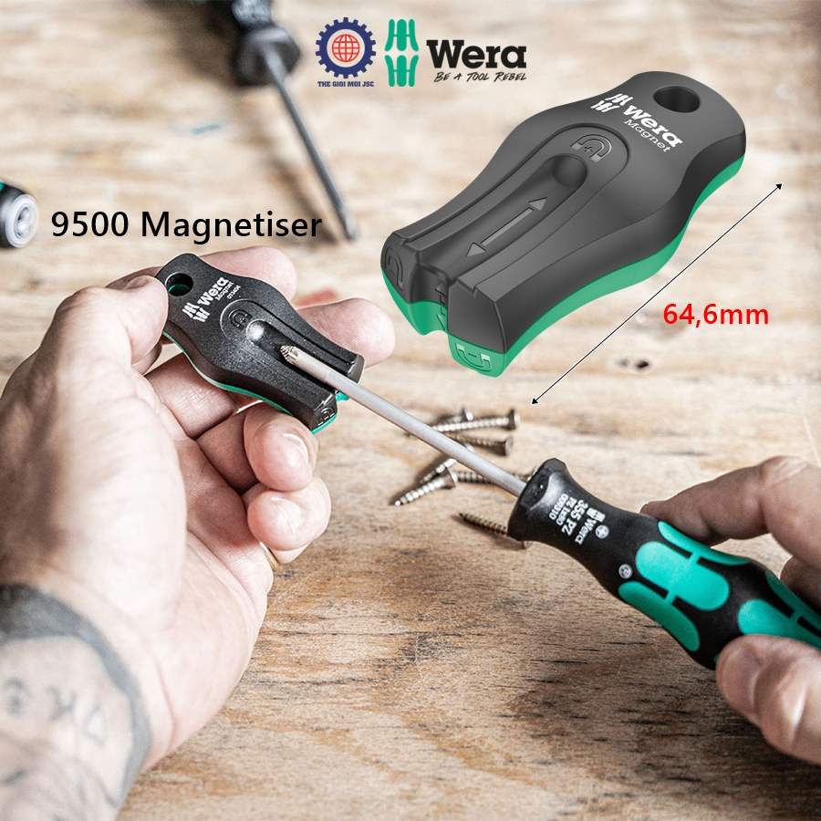 Wera Wera เครื่องมือแม่เหล็กและล้างแม่เหล็ก 05033404001 9500 Magnetiser SB