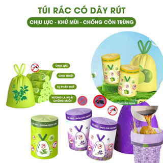 Cuộn 50 Túi đựng rác HƯƠNG NGẢI CỨU khử mùi hôi, xua đuổi ruồi muỗi, côn trùng giữ vệ sinh không gian sống