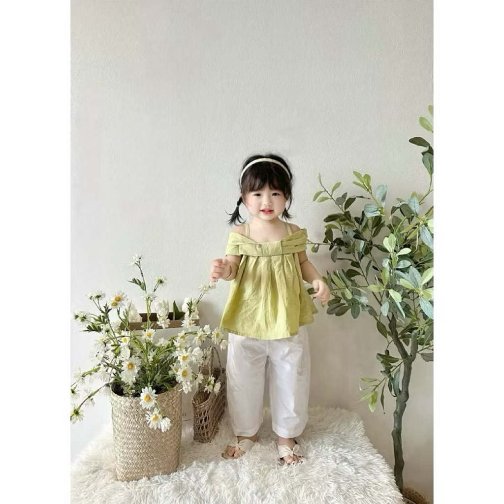 GIRLS BLUE 2-STRING SHIRT + ชุดกางเกงขายาว